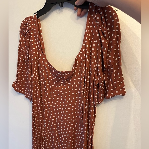 Tall cupped maxi dress with splits slits in spot polka dot - 2 color options - Picture 7 of 16